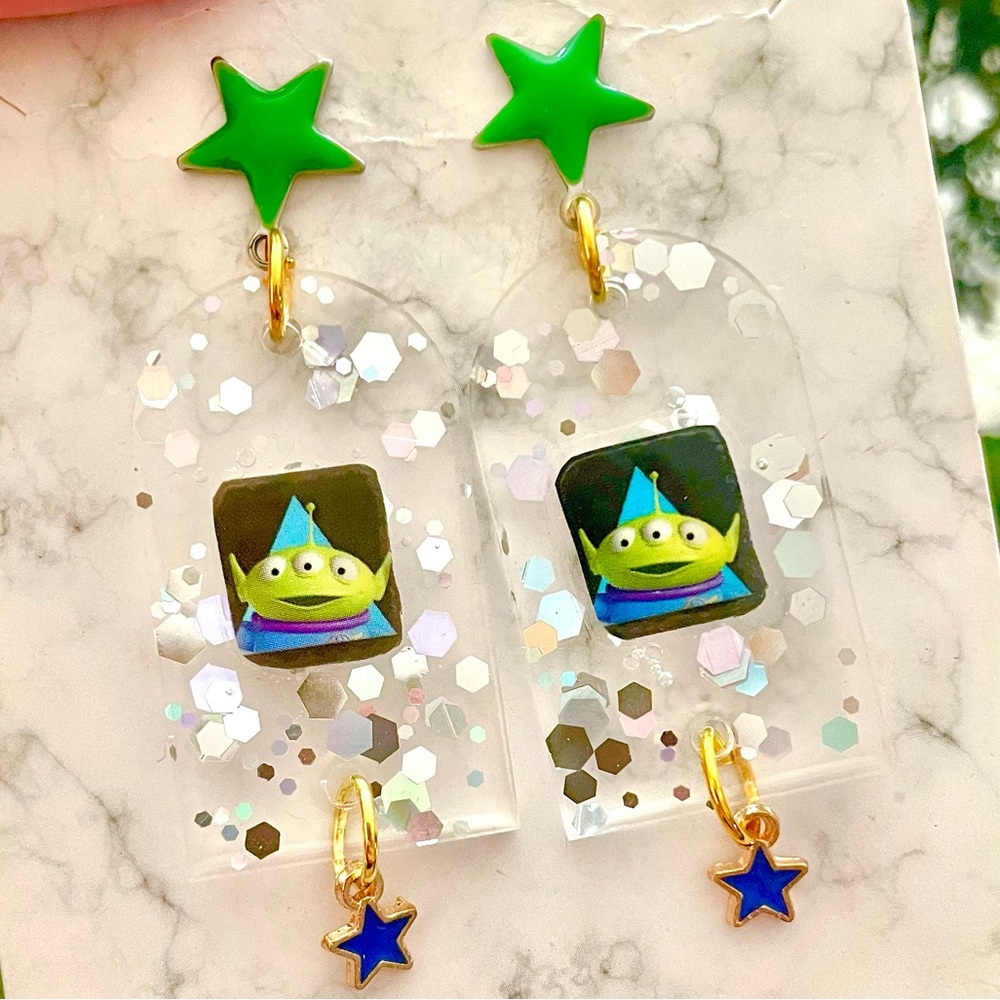 Toy Story Alien Acrylic Earrings